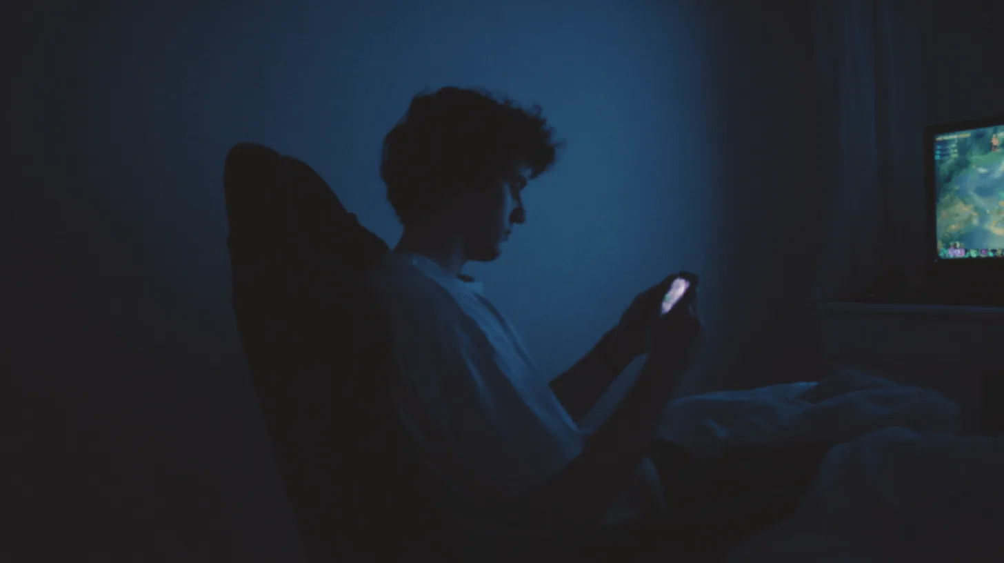 Man watching a livestream