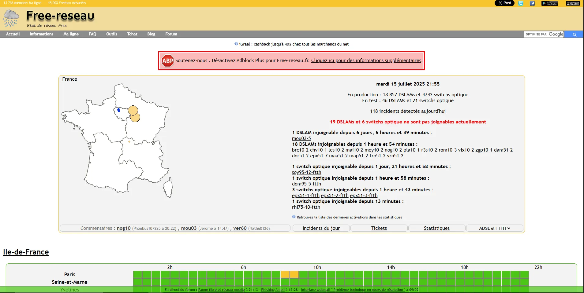 Capture d'écran du site free-rreseau.fr